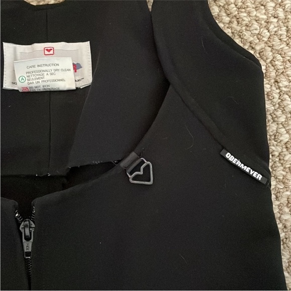 Obermeyer Vintage Black Overall One Piece Bib Stirrup Snow Suit Wool blend 6R - Picture 5 of 7